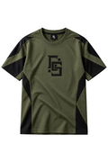 FS Olive Green & Black Streetwear T-Shirt
