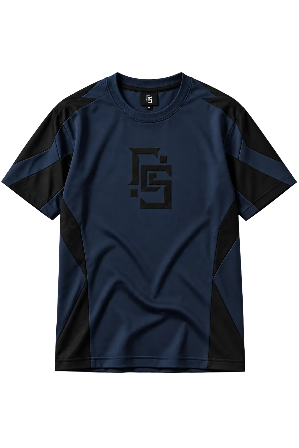 FS Navy Blue & Black Streetwear T-Shirt