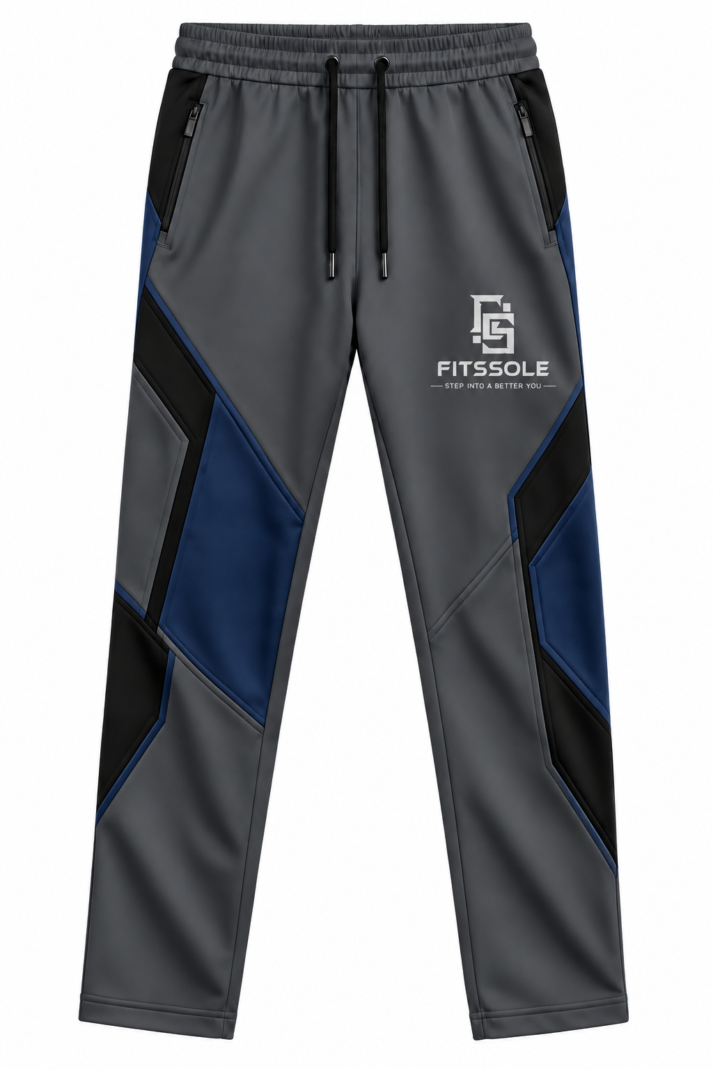 FS Charcoal Grey & Blue Jogger Pants